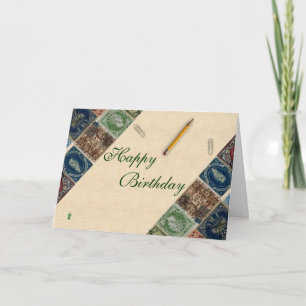 Stamp Collection Birthday Card