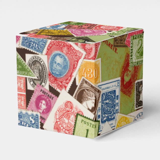 Stamp Collector Favour Box (Front Side)