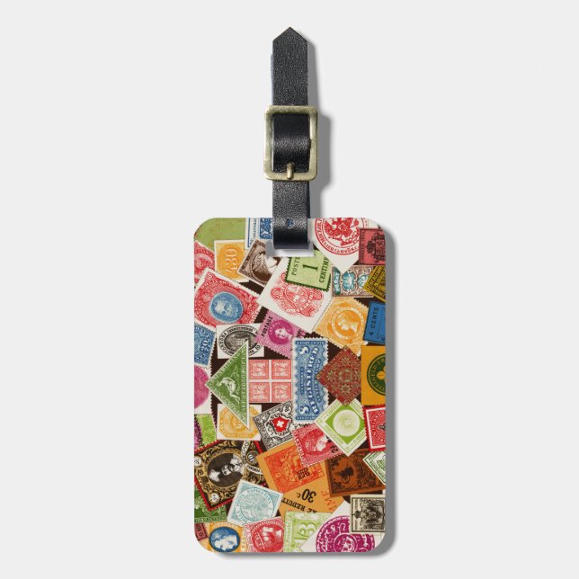 Stamp Collector Luggage Tag (Front Vertical)
