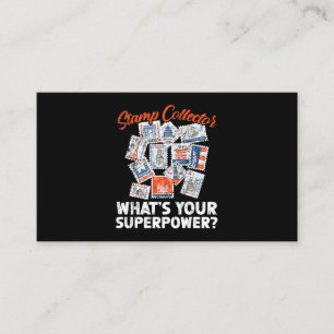 Stamp Collector Whats Your Superpower Philatelist  Business Card