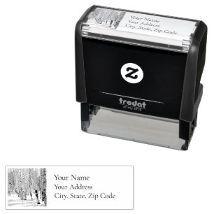 Stamp Don't Write Snowy Winter Aspen Trees 