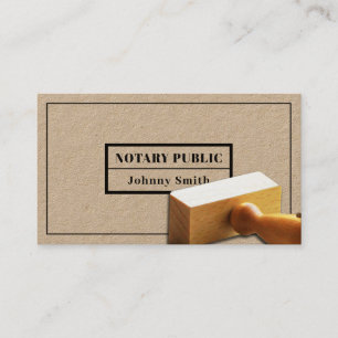Stamp frame notary and legal service business car card