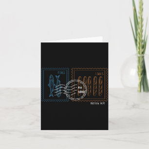 Stamp Loaves And Fishes Bible Verse Matthew 14;19 Card