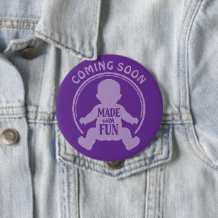 Stamp - MADE WITH FUN - BABY 1a 10 Cm Round Badge