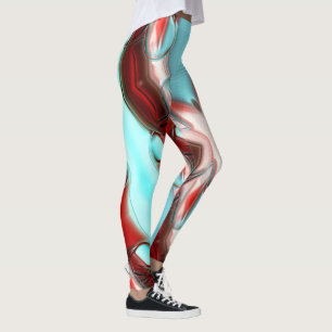 Stamp of crystal lines over sandy mountain texture leggings