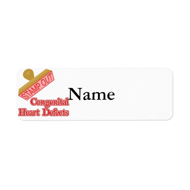 Stamp Out Congenital Heart Defects Return Address Label (Front)