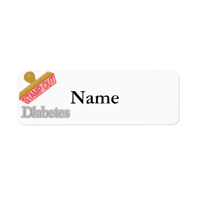 Stamp Out Diabetes Return Address Label (Front)