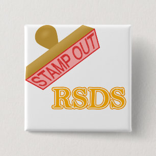 Stamp Out rsds 15 Cm Square Badge