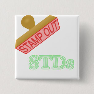 Stamp Out STDs 15 Cm Square Badge