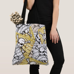 Stamp Skull Tote Bag