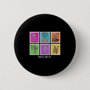 Stamp Trick Or Ot Occupational Therast Skeleton Ha 6 Cm Round Badge