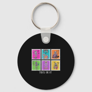 Stamp Trick Or Ot Occupational Therast Skeleton Ha Key Ring