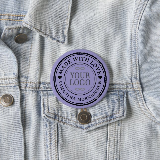 Stamp - YOUR TEXT & LOGO 2 7.5 Cm Round Badge (In Situ)