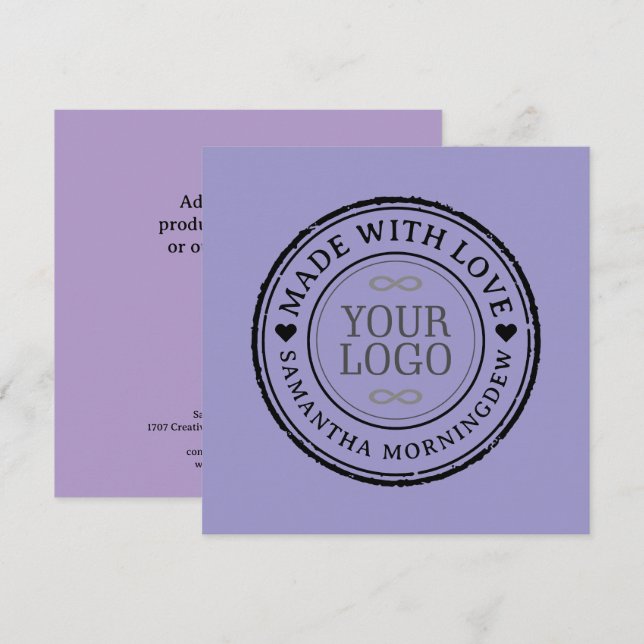 Stamp - YOUR TEXT & LOGO 2 Invitation (Front/Back)