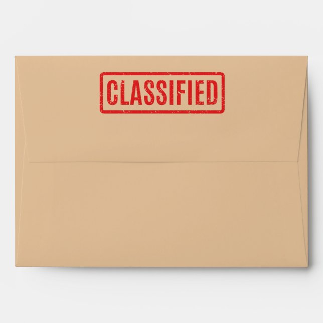 Stamped Classified Envelope (Back (Top Flap))