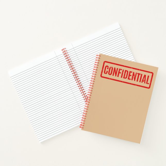 Stamped Confidential Notebook (Inside)