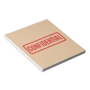 Stamped Confidential Notepad