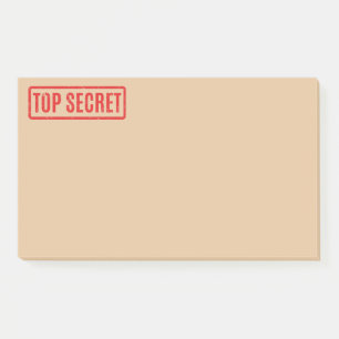 Stamped Top Secret Post-it Notes
