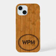 Stamped Wood Style Monogram