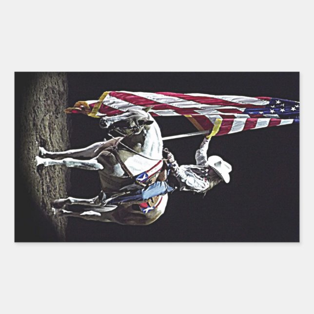 Stampede Prayers Rectangular Sticker (Front)