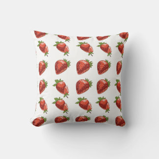 Stamping of strawberries in pattern cushion