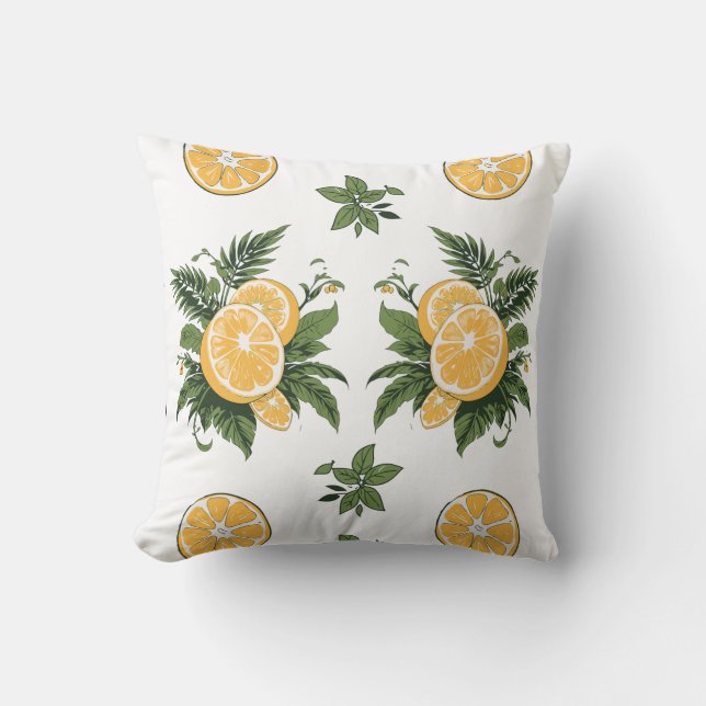 Stamping pattern lemon Lima Cushion (Front)