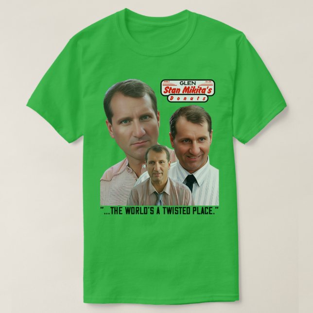 STAN MIKITAS DONUTS Glen the Manager T-Shirt (Design Front)