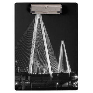 Stan Musial Veterans Bridge Grayscale Clipboard