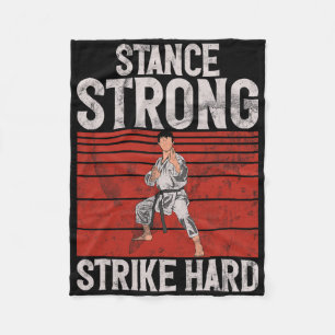 Stance Strong Strike Hard Karate Fleece Blanket