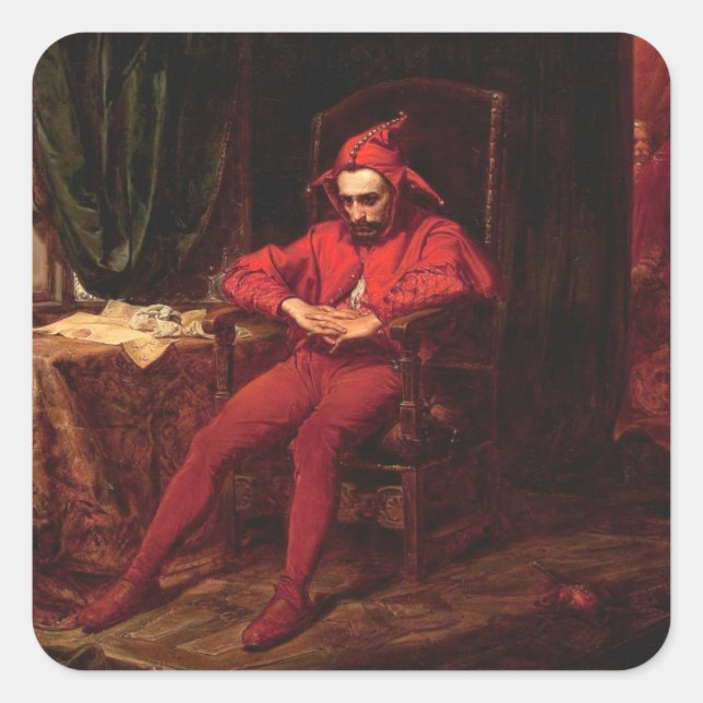 Stańczyk By Jan Matejko Square Sticker (Front)