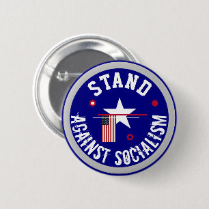 Stand Against Socialism 6 Cm Round Badge