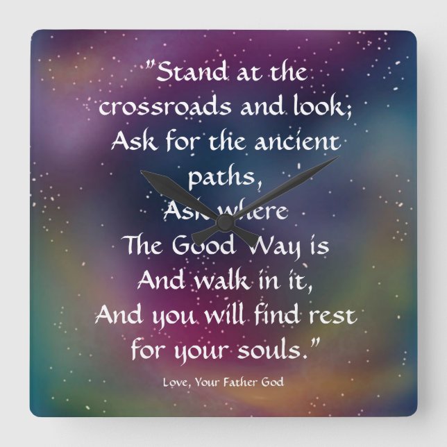 Stand at the Crossroads - Love God Acrylic Clock (Front)