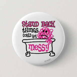 Stand Back 6 Cm Round Badge