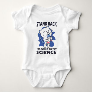 Stand Back - Adorable Cat Scientist Experimenting  Baby Bodysuit