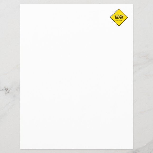 Stand Back (Dad's Cooking) Flyer (Front)