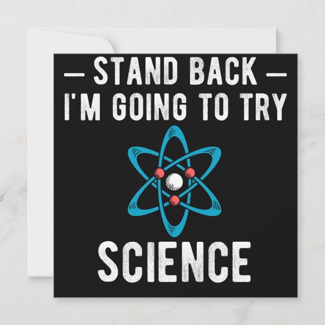 Stand Back I'm Going To Try Science Save The Date (Front)