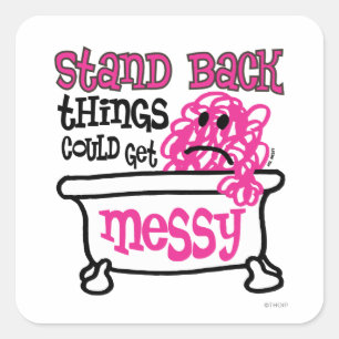 Stand Back Square Sticker