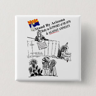 Stand By Arizona 15 Cm Square Badge