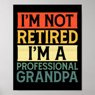 Stand Ck Grandpa Is Grilling Funny Bbq Fathers Day Poster