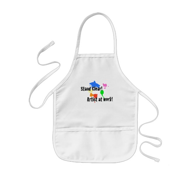 Stand Clear - Artist at Work Kids Apron (Front)