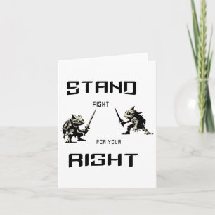 Stand Fight For Your Right Sticker Card