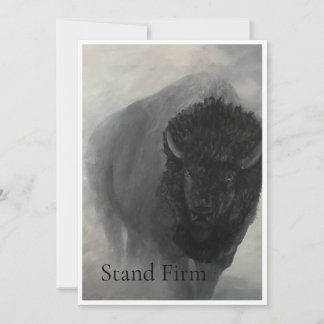 Stand Firm Bison Inspirational Art Card