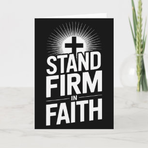 Stand Firm In Faith Christian Message Powerful Bol Card
