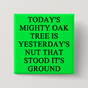 stand firm proverb 15 cm square badge
