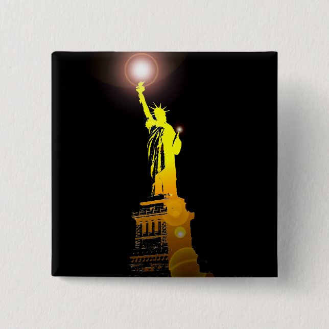 Stand for Freedom: Statue of Liberty Travel Button (Front)
