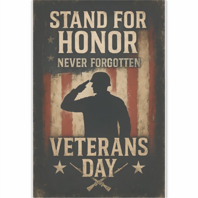 Stand For Honour – Veterans Day Tribute Design (Front)
