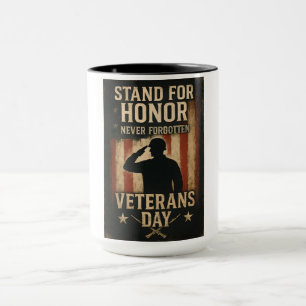 Stand For Honour – Veterans Day Tribute Design Mug