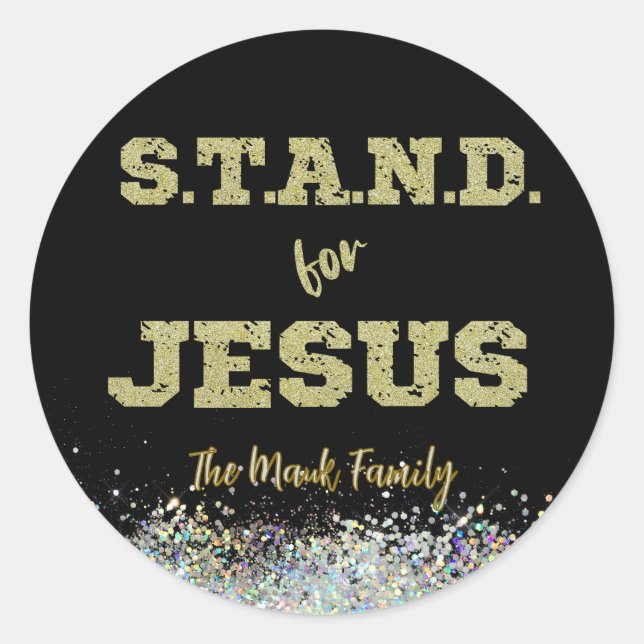 Stand For Jesus Church or Youth Group  Classic Round Sticker (Front)