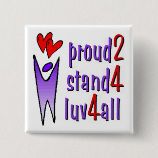 Stand For Love Button - White