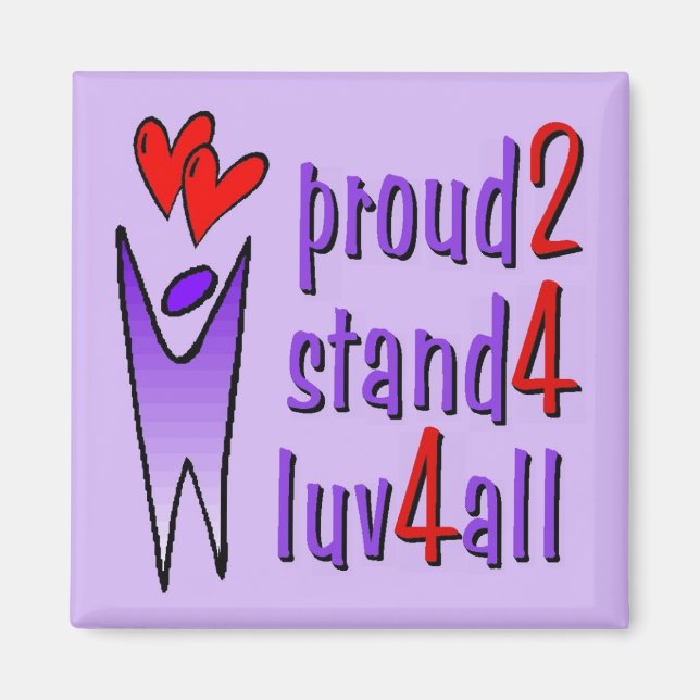 Stand For Love Magnet - Lavender (Front)